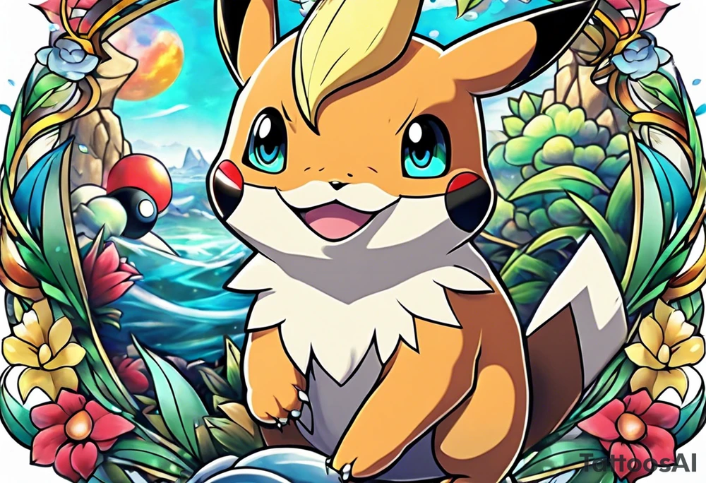 pokemon sleeve tattoo tattoo idea