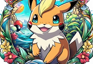 pokemon sleeve tattoo tattoo idea