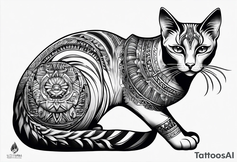 Egyptian cat tattoo idea