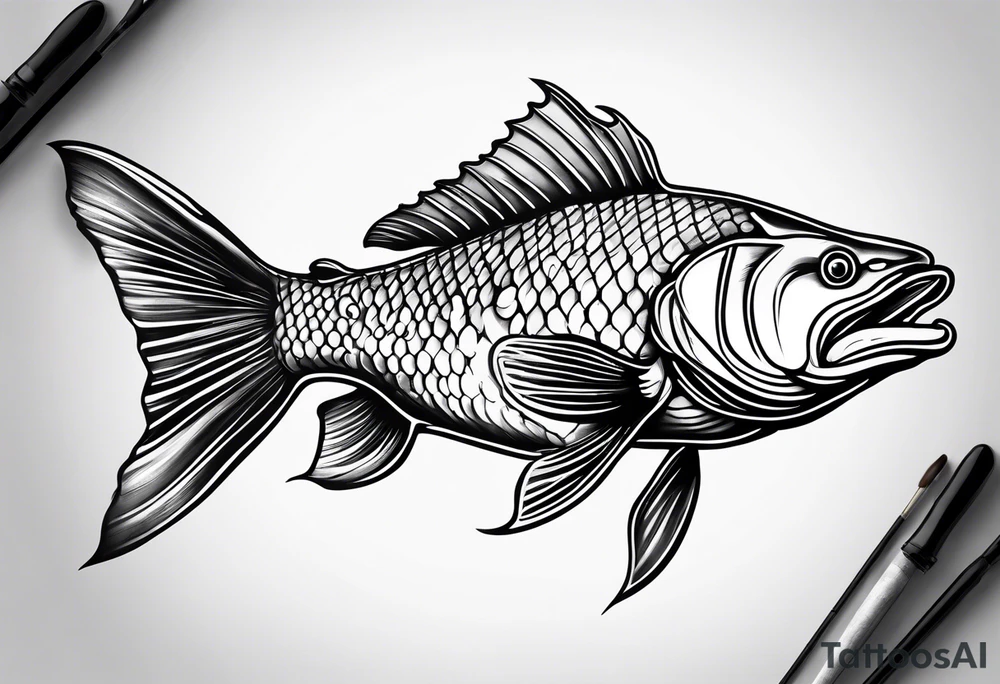 cod fish tattoo idea