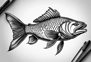 cod fish tattoo idea