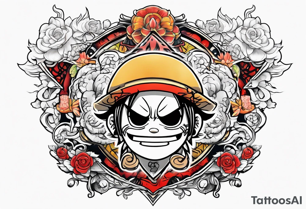Once piece luffy tattoo idea