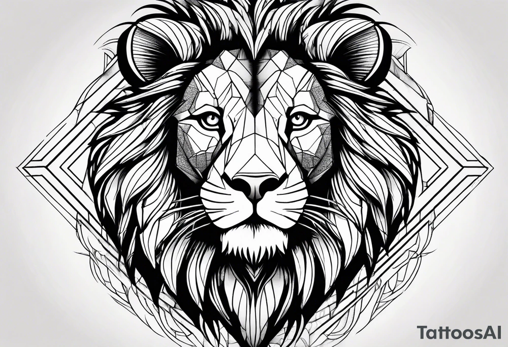 Powerful majestic lion tattoo idea