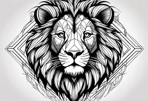 Powerful majestic lion tattoo idea