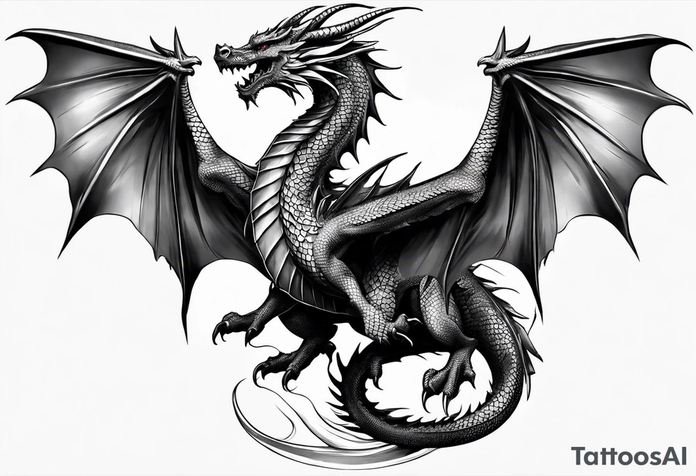 Dragon wings of various elements tattoo idea