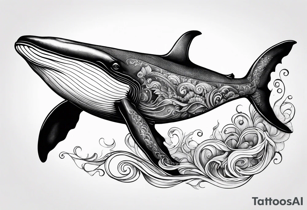 whale fish tattoo idea
