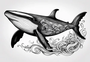 whale fish tattoo idea