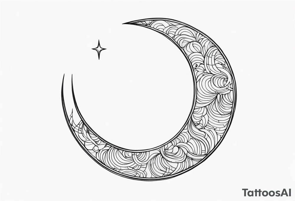 crescent moon tattoo idea