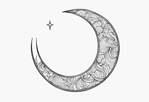 crescent moon tattoo idea
