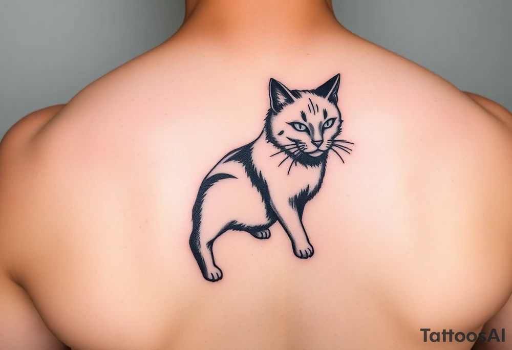 black cat tattoo idea