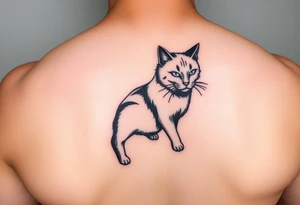 black cat tattoo idea