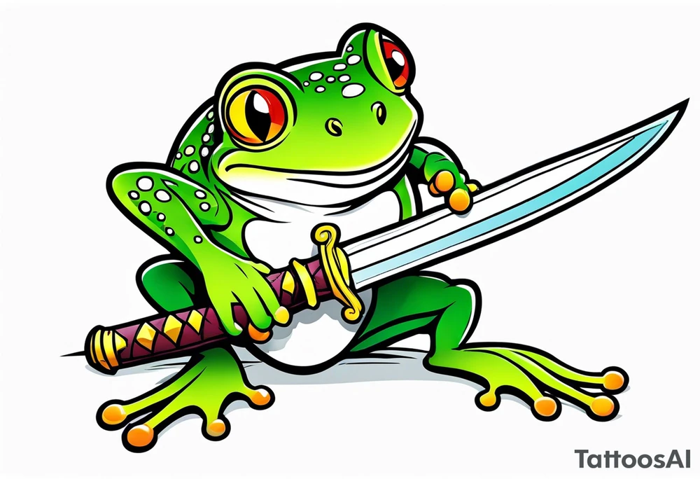Frog sword tattoo idea