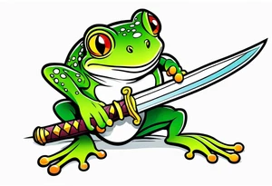 Frog sword tattoo idea