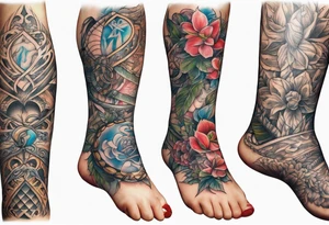 medical stitches reattaching limb tattoo idea