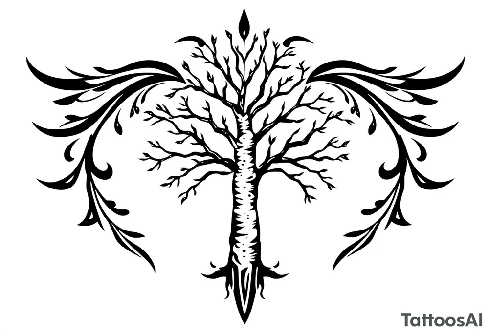 birch tree tattoo idea