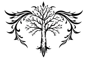 birch tree tattoo idea