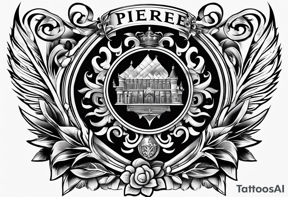create a family crest for last name Pierre Noel tattoo idea create a family crest for last name Pierre Noel tattoo idea