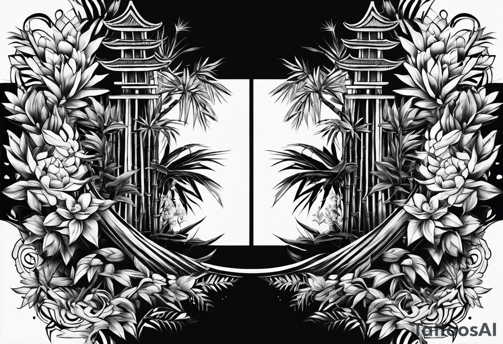 large bamboo tattoo idea