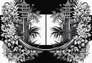 large bamboo tattoo idea