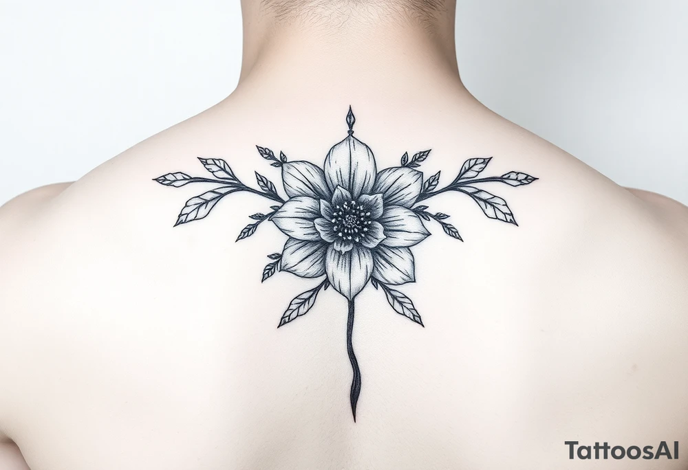 X.XXVII.MMXXI and October birth flower tattoo idea