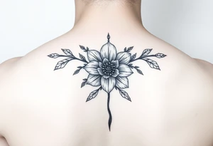 X.XXVII.MMXXI and October birth flower tattoo idea