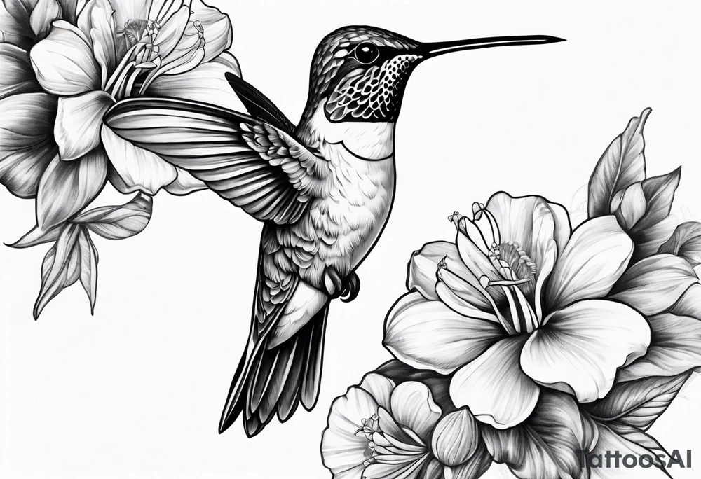 Humming bird and flower for placement on side boob tattoo idea Humming bird and flower for placement on side boob tattoo idea