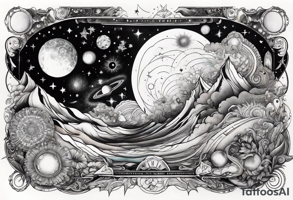 The expansion of the universe from the big bang tattoo idea