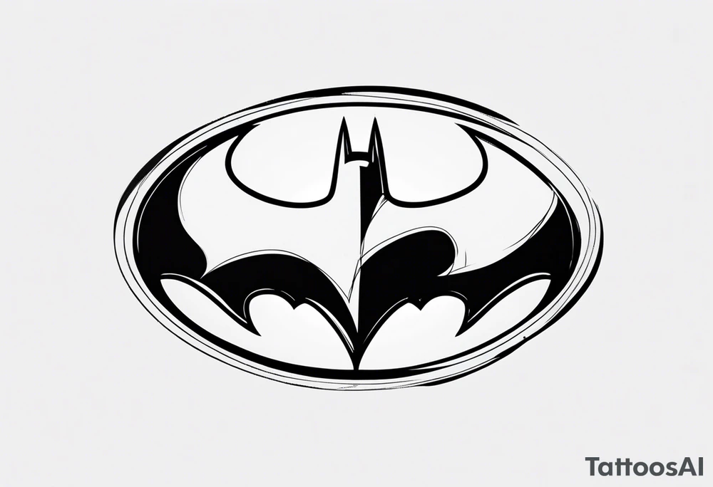 batman logo tattoo idea
