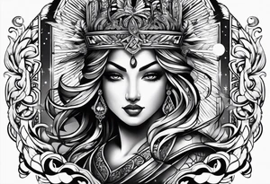 Night symbol tattoo idea