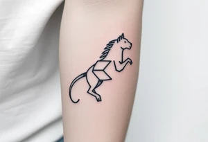 Andorinha carregando o simbolo de uma maça, robozinho carregando um simbolo de kotlin linguagem de programação tattoo idea