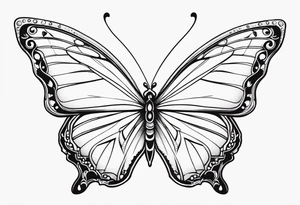 small elegant butterfly tattoo idea