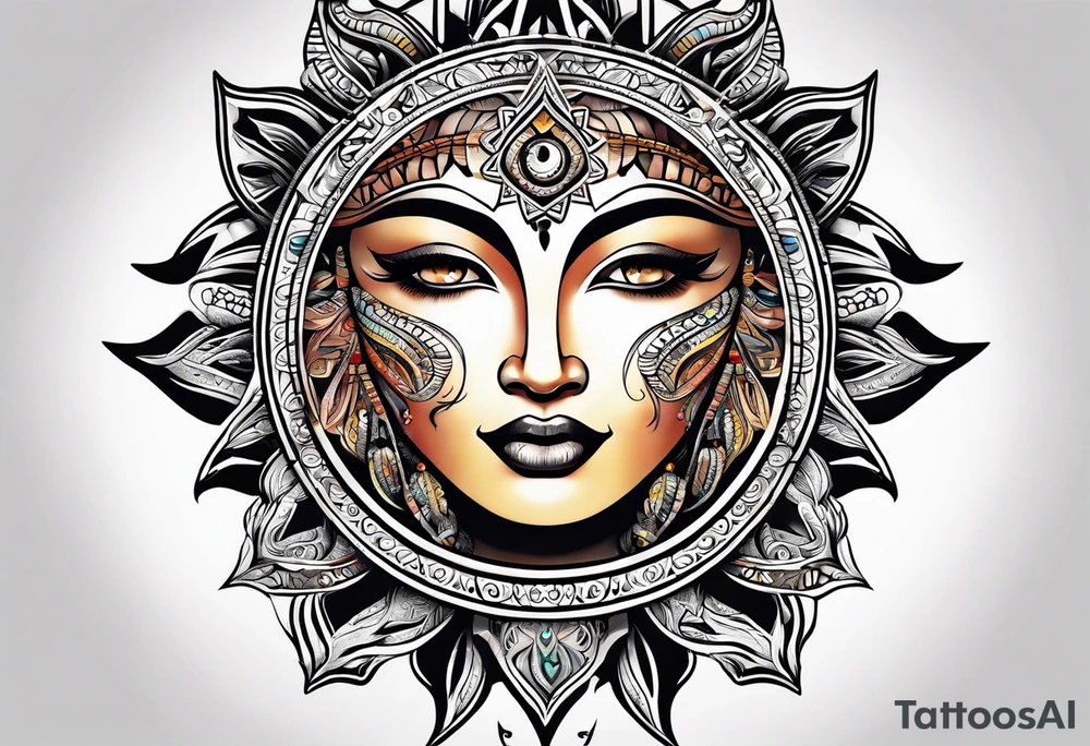 sun, textbox tattoo idea