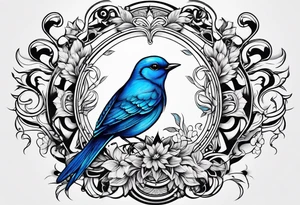 Blue bird tattoo idea