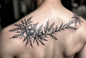 Hawaiian breadfruit tree leaves tattoo idea