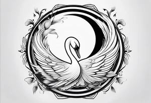 Dol Amroth Swan proportionate to golden ratio tattoo idea