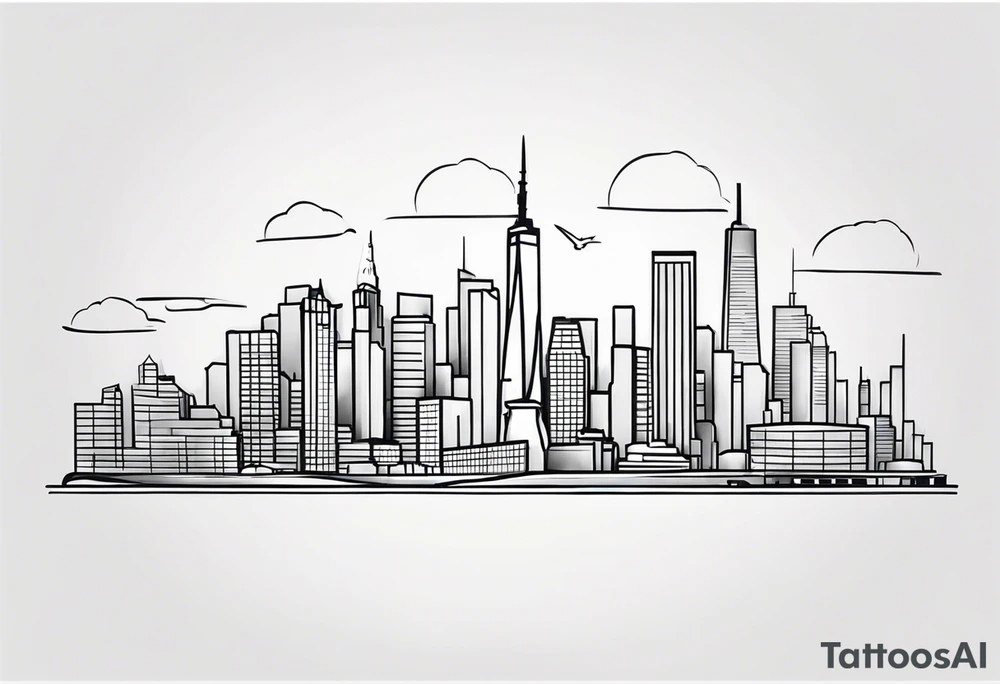 NYC skyline tattoo idea