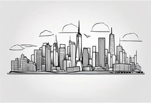 NYC skyline tattoo idea