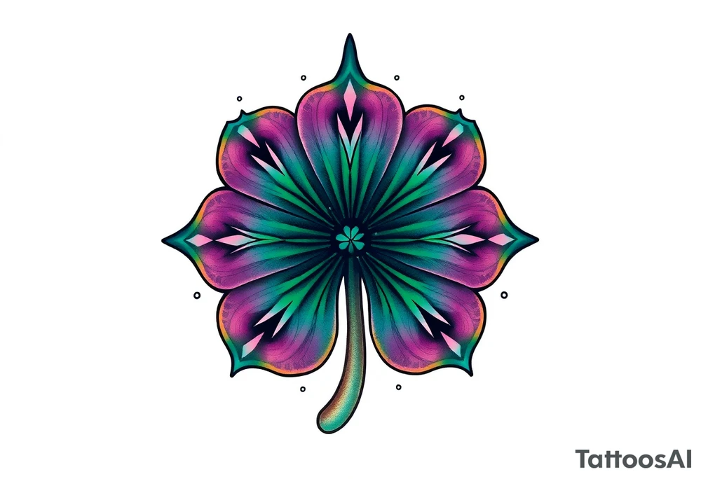 4-leaf clover tattoo idea