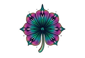 4-leaf clover tattoo idea