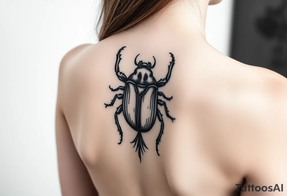 Egyptian dung beetle tattoo idea