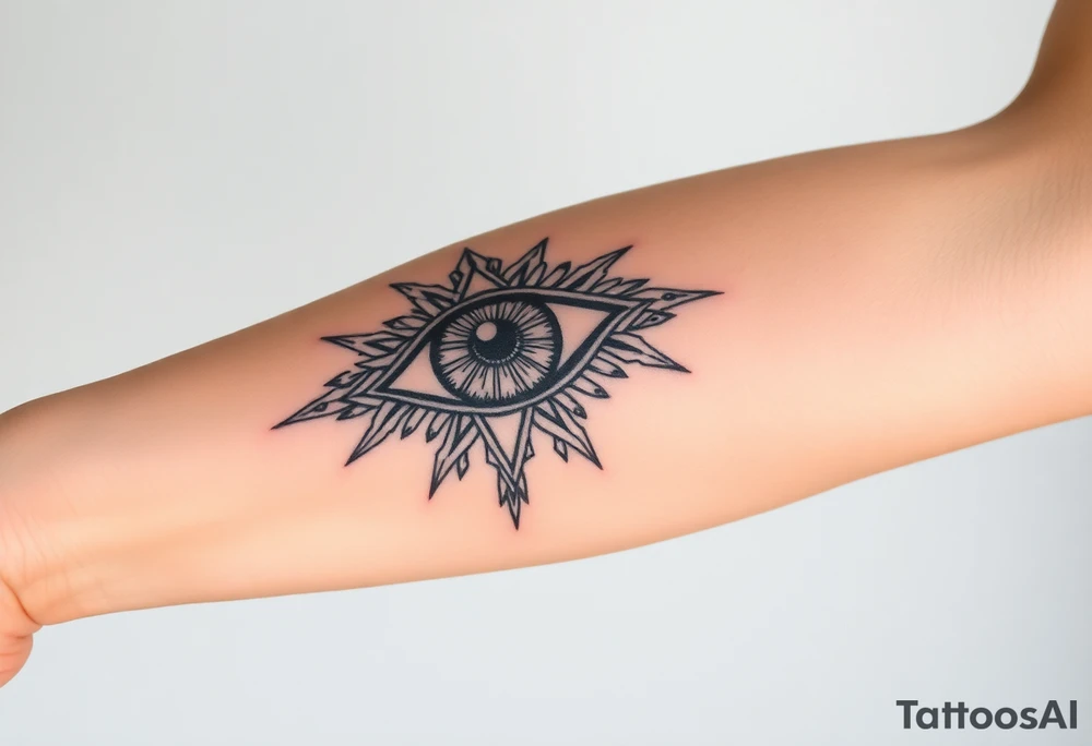 Half sleeve tattoo of the eye of providence. tattoo idea