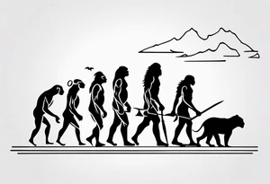Human evolution tattoo idea