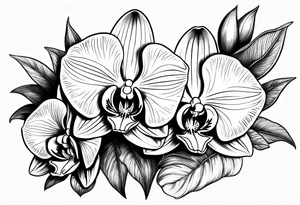 Orchids tattoo idea
