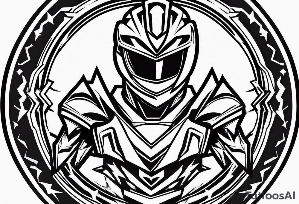 Power rangers lightning bolt logo tattoo idea