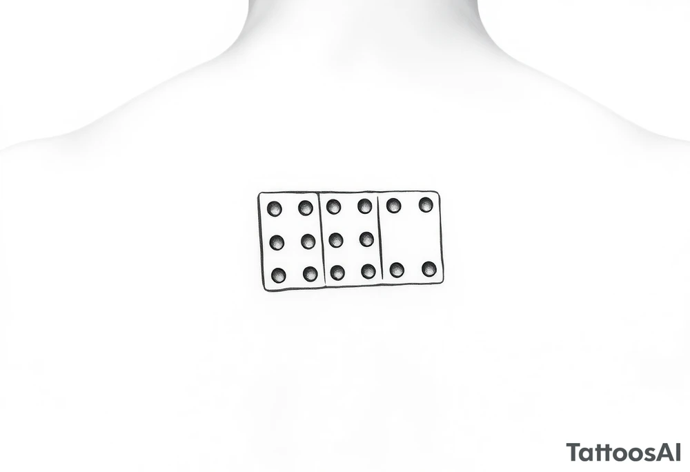 One-blank domino tile on wrist tattoo idea