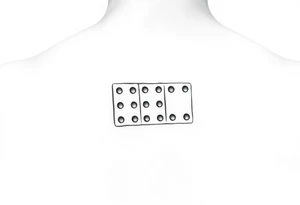 One-blank domino tile on wrist tattoo idea