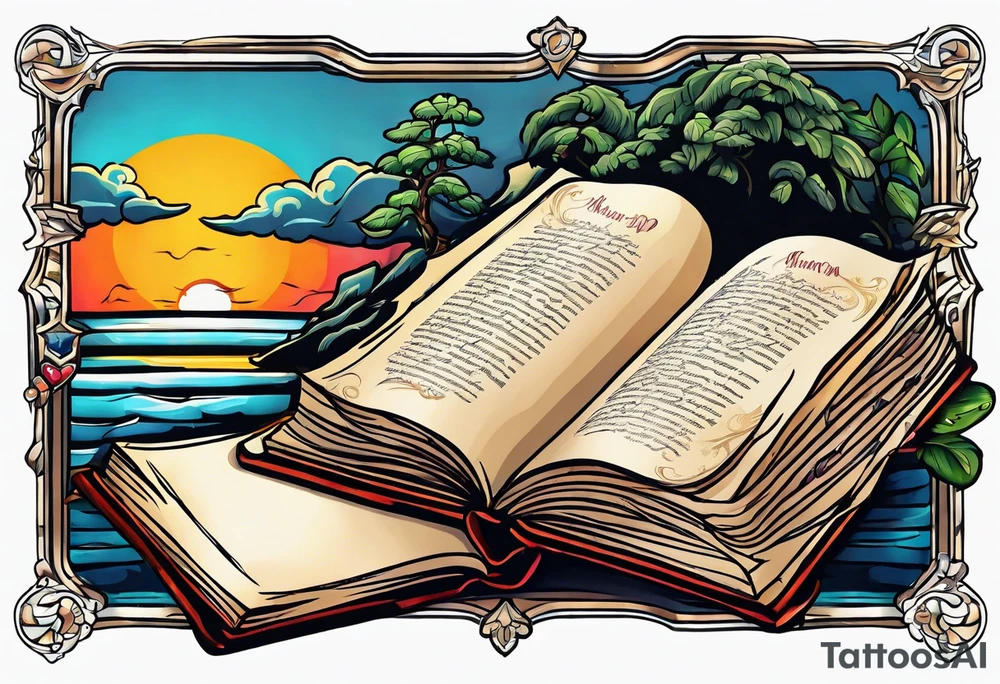 open book tattoo idea