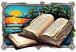 open book tattoo idea