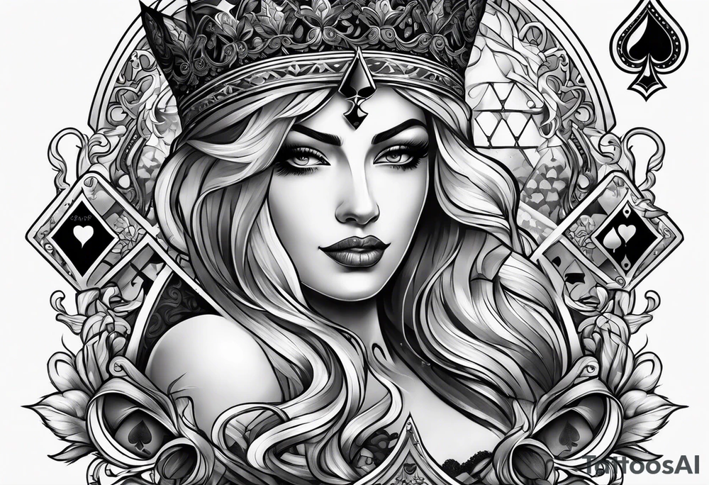 QUEEN OF SPADES tattoo idea