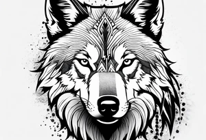 Alpha wolf tattoo idea